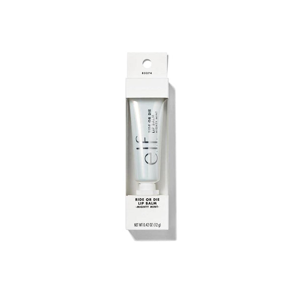 e.l.f. - Ride or Die Lip Balm, Ultra-Hydrating Clear Lip Balm, Infused with Jojoba Oil, Sheer Finish, Mighty Mint, 0.42 Oz (12g)
