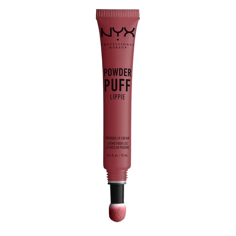 NYX - Professional Makeup Powder Puff Lippie Lip Cream, Liquid Lipstick, Powdery Soft Matte Finish, Squad Goals (Tea Rose Pink)