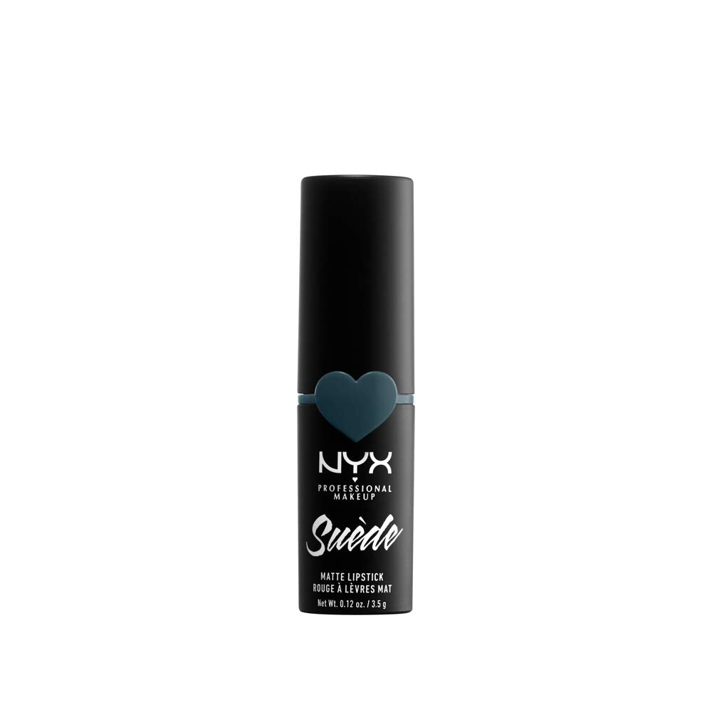 NYX - Professional Makeup Suede Matte Lipstick - Ace (blue with Grey), 0.12 Oz