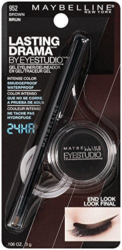 Maybelline - Eye Studio Lasting Drama Gel Eyeliner, Waterproof, Brown 952, 0.106 oz