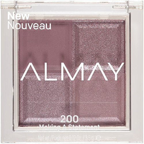 Almay - Eyeshadow Palette, Longlasting Eye Makeup, Single Shade Eye Color in Matte, Metallic, Satin and Glitter Finish, Hypoallergenic, 200 Making A Statement, 0.1 Oz