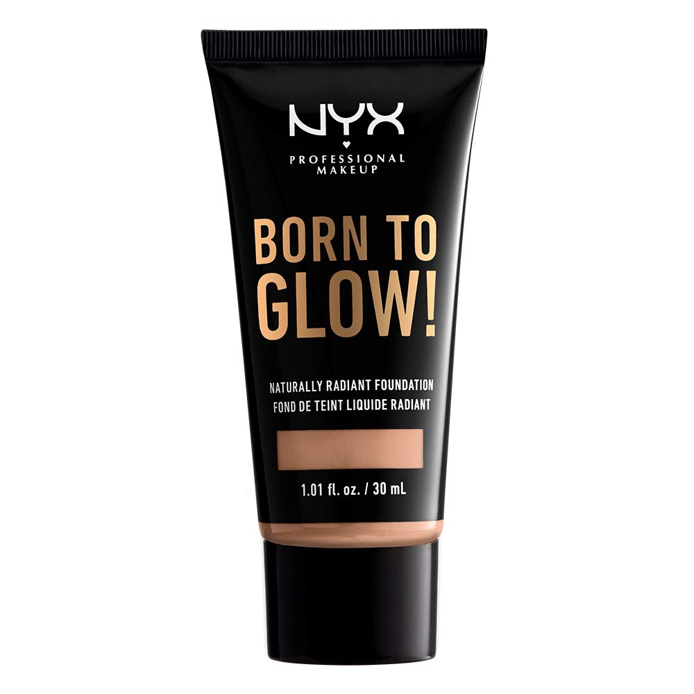 NYX - Professional Makeup Born to Glow Naturally Radiant Foundation, Medium Coverage, Medium Coverage - Soft Beige