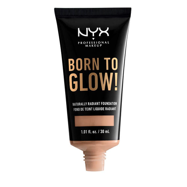 NYX - Professional Makeup Born to Glow Naturally Radiant Foundation, Medium Coverage, Medium Coverage - Soft Beige