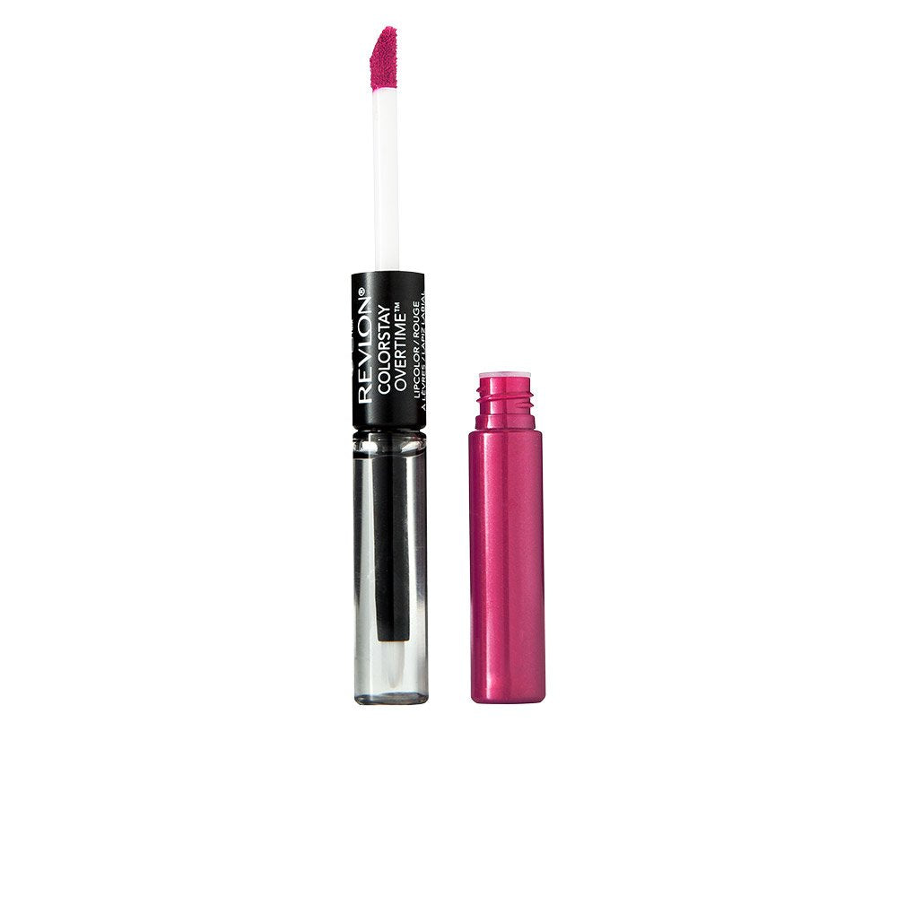 Revlon - Liquid Lipstick with Clear Lip Gloss, ColorStay Face Makeup, Overtime Lipcolor, Dual Ended with Vitamin E in Red/ Coral, 010 Non-Stop Cherry, 0.07 fl oz