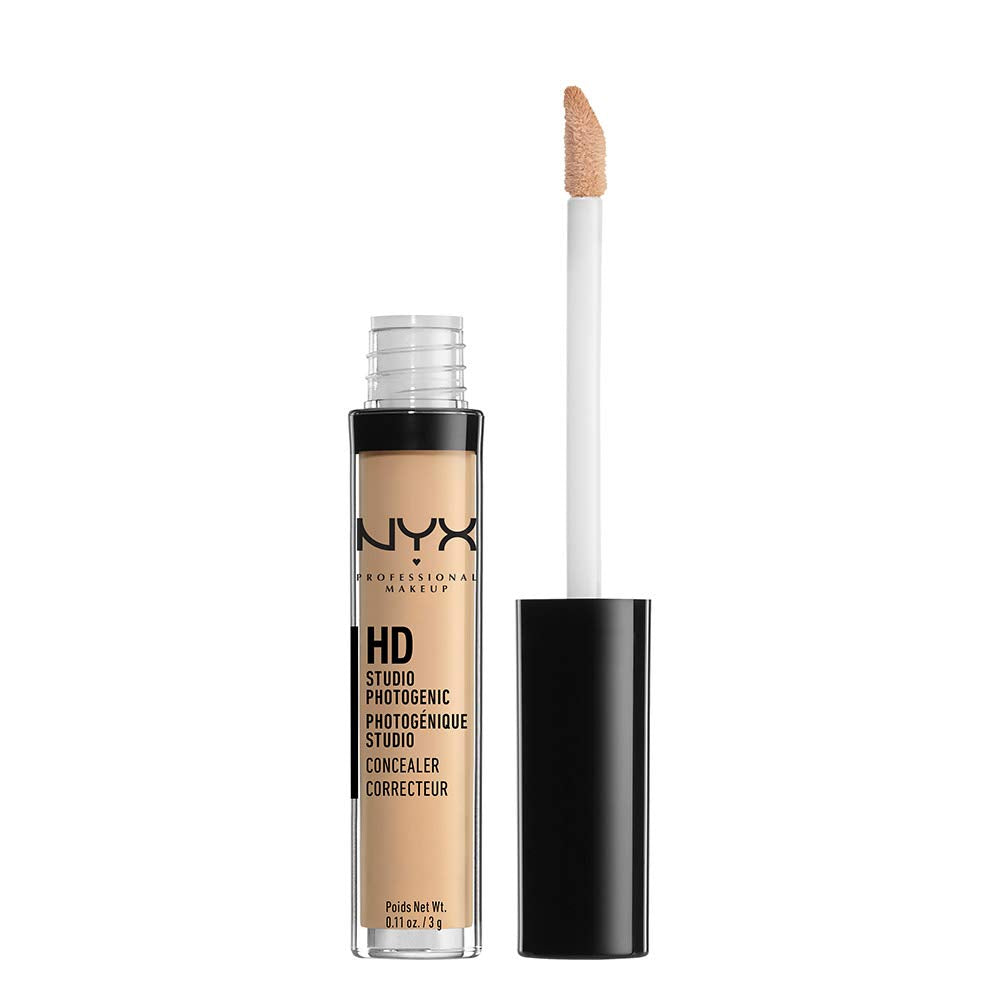 NYX - Professional Makeup HD Studio Photogenic Wand, Undereye Concealer Skin-true Buildable medium Coverage, Clean Vegan Formula, Sand Beige, 0.11 oz