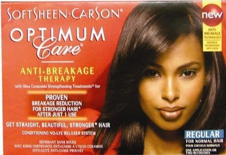 Optimum Care by SoftSheen Carson - Care Defy Breakage No-lye Relaxer, Regular Strength for Normal Hair Textures, Optimum Salon Haircare, Hair Relaxer with Coconut Oil, 1 Kit