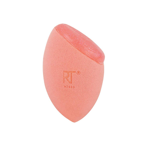 Real Techniques - New 2-in-1 Miracle Mixing Sponge for Foundation and Complexion Enhancers, Makeup Sponge with Silicone Applicator, Pink, 24 g