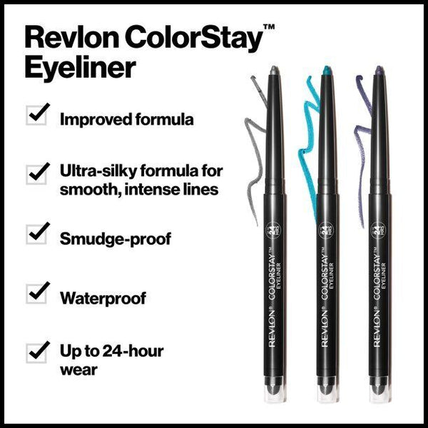 Revlon - Pencil Eyeliner, ColorStay Eye Makeup with Built-in Sharpener, Waterproof, Smudgeproof, Longwearing with Ultra-Fine Tip, 213 Bronze, 0.01 Oz