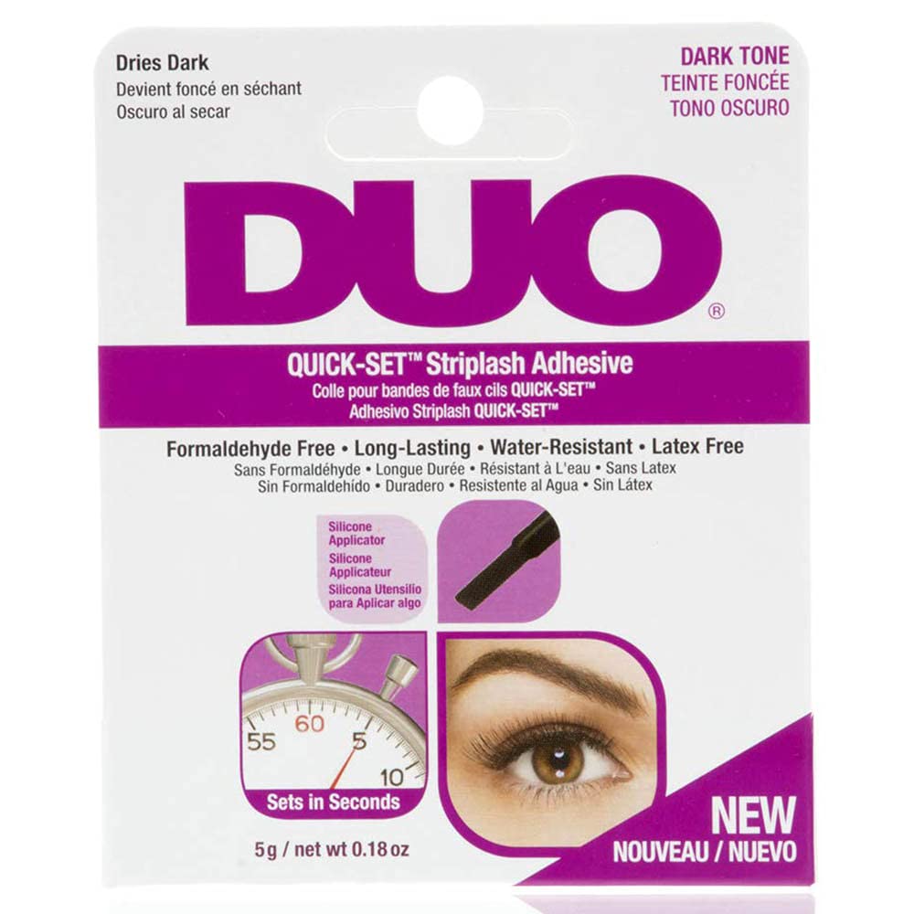 DUO - Quick-Set Dark False Strip Lash Adhesive, Dries Dark, 0.18 oz