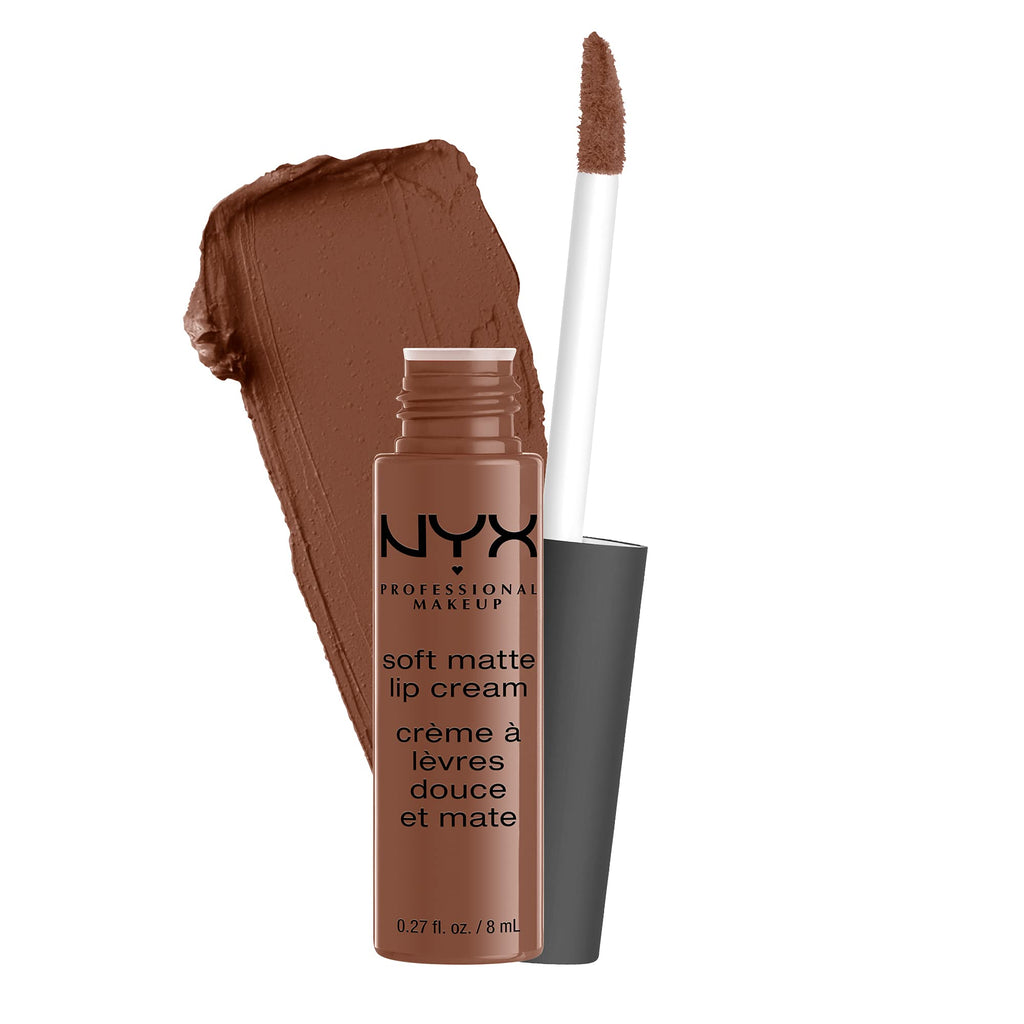 NYX - Professional Makeup, Soft Matte Lip Cream, lightweight liquid lipstick, Berlin (Medium Warm Brown), 0.8 Oz