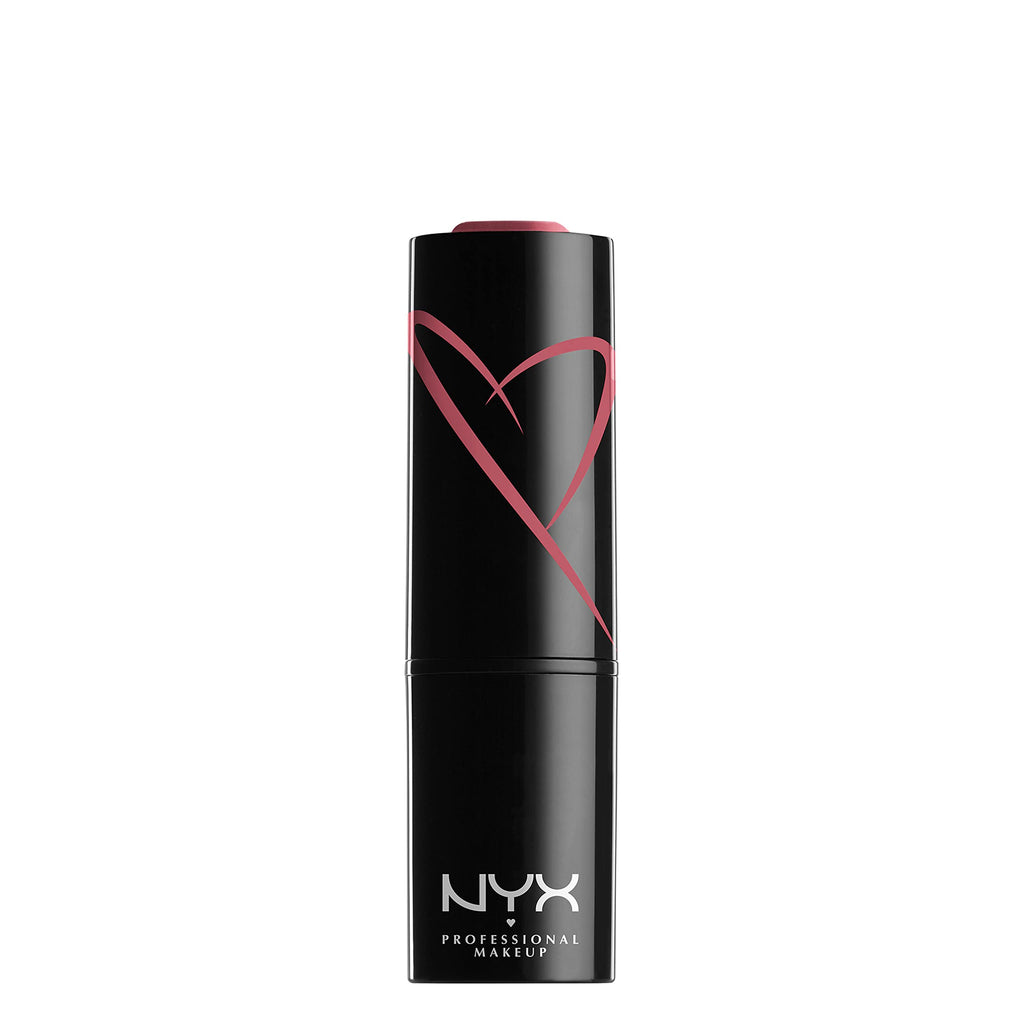 NYX - Professional Makeup Shout Loud Satin Creamy Moisturising Lipstick, Mango and Shea Butter, Desert Rose (Perfect Pink), 3.5 g
