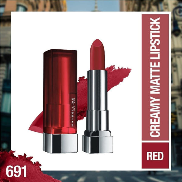 Maybelline - Color Sensational Lipstick, Lip Makeup, Matte Finish, Hydrating Lipstick, Nude, Pink, Red, Plum Lip Color, Rich Ruby