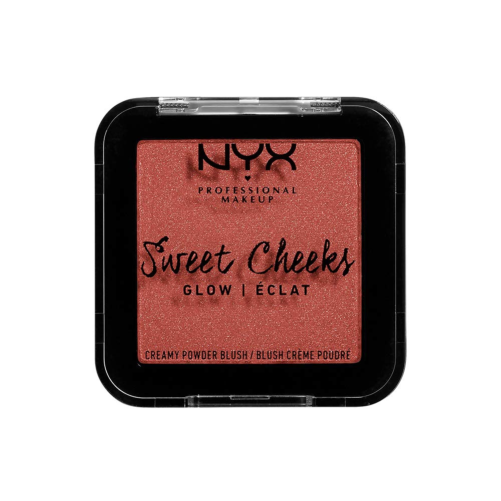 NYX - Professional Makeup Sweet Cheeks Shimmer Blush, BaNYX Professional Makeup, Sweet Cheeks Creamy Powder Shimmer Glow Blush, Summer Breeze, 0.17 Oz