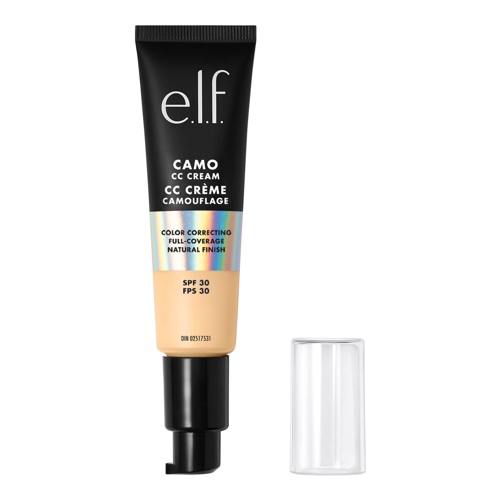 e.l.f. - Camo CC Cream, Color Correcting Medium-To-Full Coverage Foundation with SPF 30, Fair 140 W, 1.05 Oz (30g)