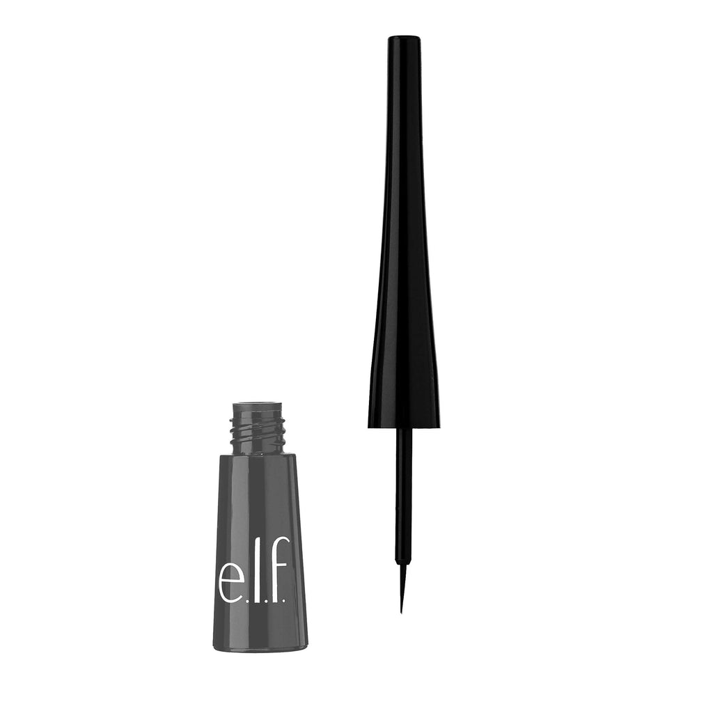 e.l.f. - Liquid Eyeliner, High-pigment Liquid Eyeliner With Extra-Fine Brush Tip, Easy Glide Smudge-proof Formula, Charcoal