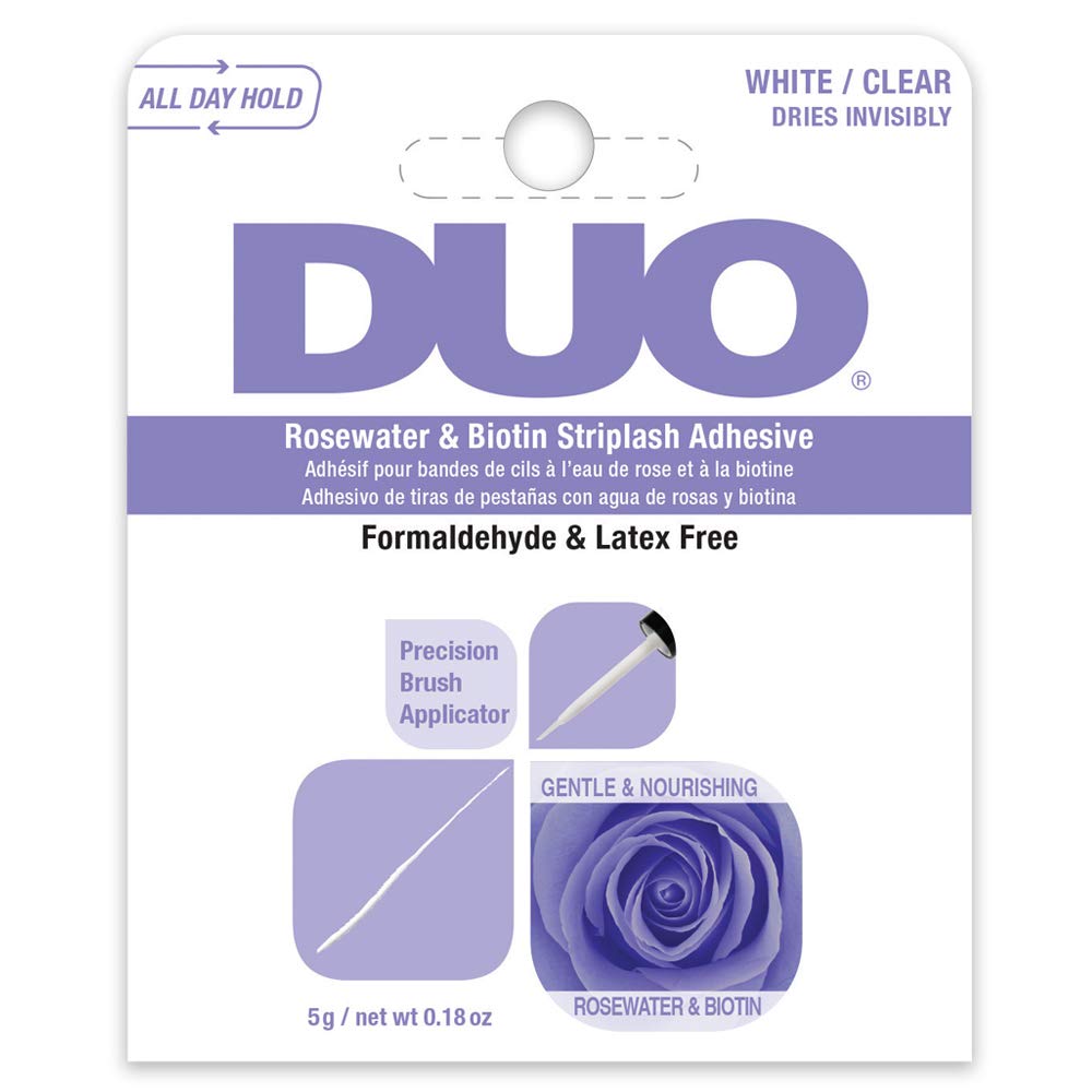 DUO - Rosewater & Biotin Striplash Adhesive - Clear, 0.18 oz