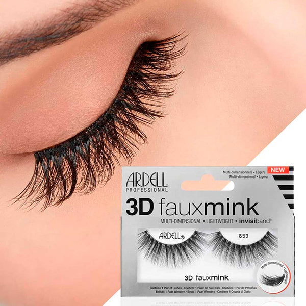 Ardell - 3D Faux Mink Lashes, Medium to Full Volume, Tapered Fibers, 353, 1 Pair