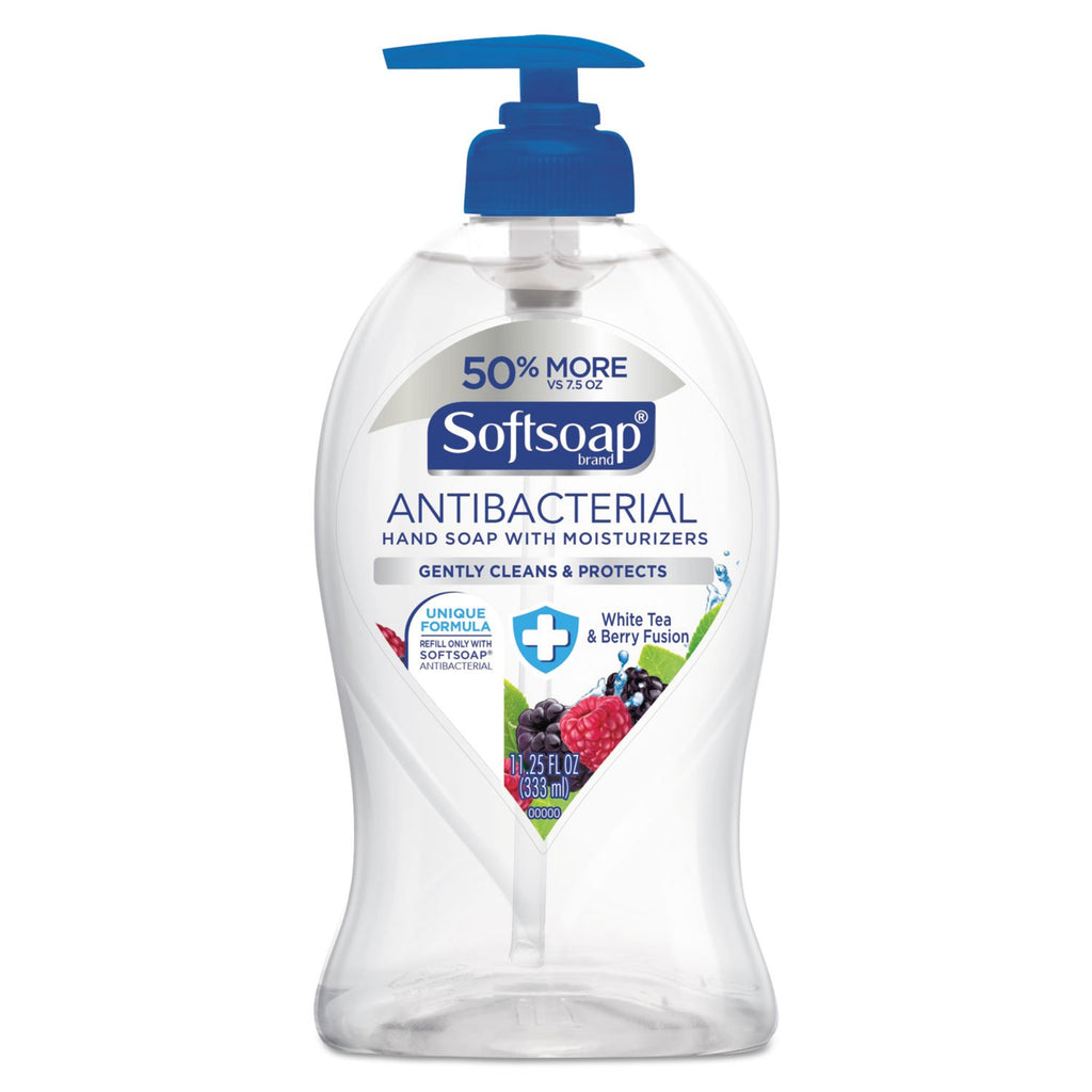 Softsoap - Antibacterial Hand Soap, White Tea & Berry Fusion, #44573, 11 1/4 Oz Pump