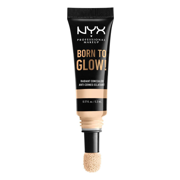 NYX - Professional Makeup Born to Glow Illuminating Radiant Undereye Concealer, Shade Medium Coverage - Pale, 5.3 ml