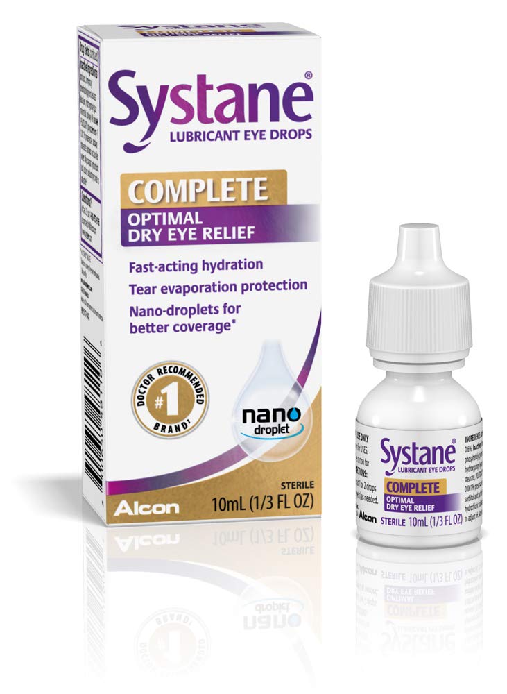 Systane - Complete Lubricant Dry Eye Care Symptom Relief Eye Drops, 10 ml
