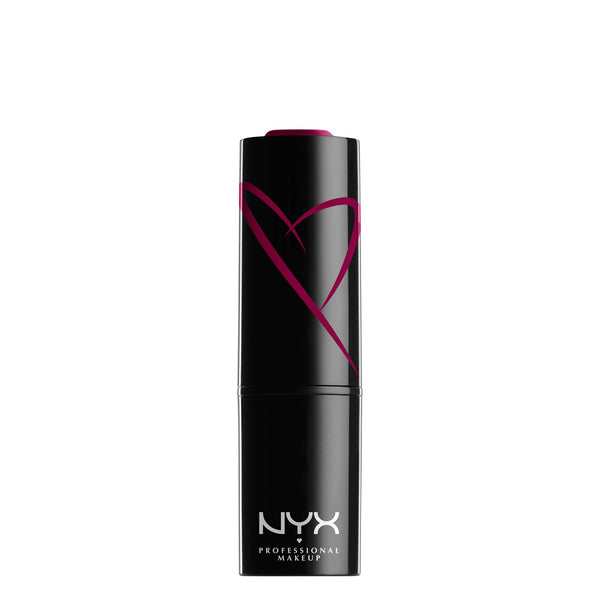 NYX - Professional Makeup Shout Loud Satin Creamy Moisturising Lipstick, Mango and Shea Butter, Dirty Talk (Bright Berry), 3.5 g