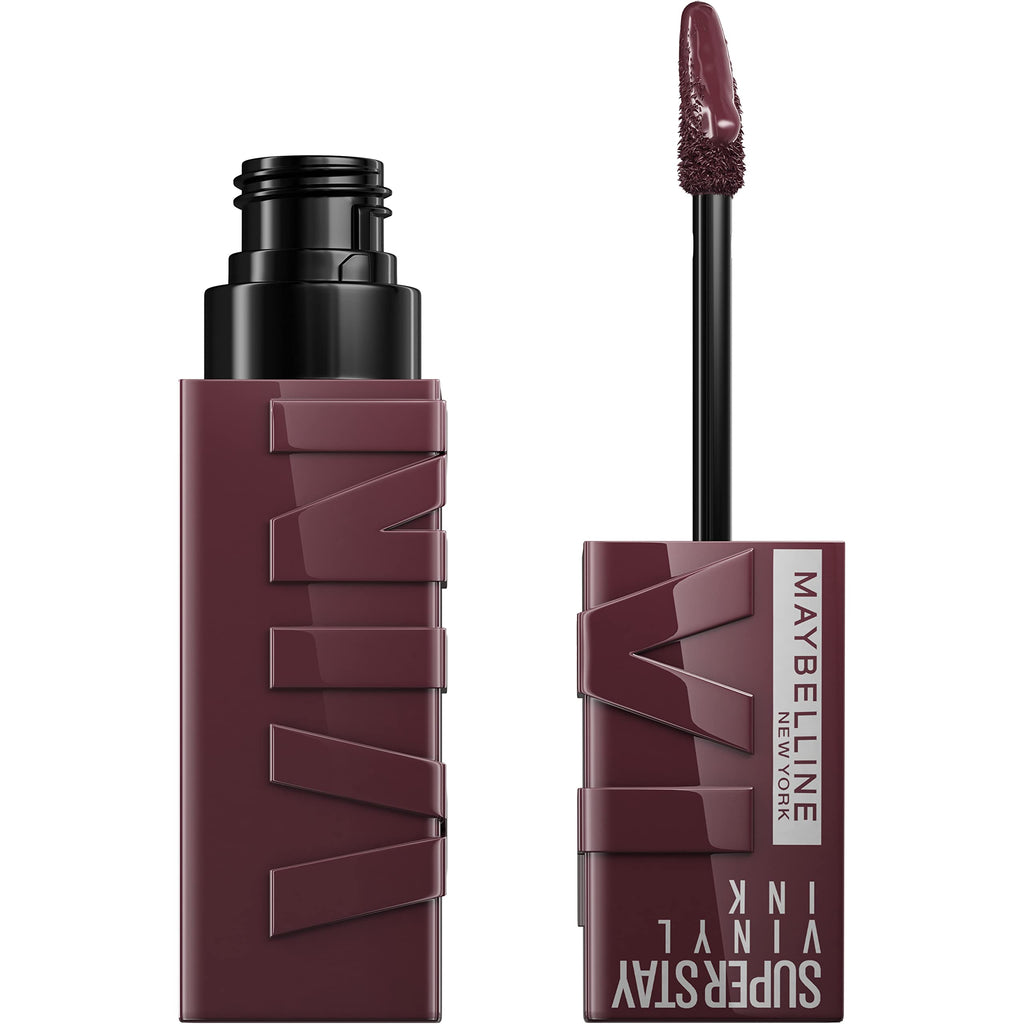 Maybelline - Super Stay Vinyl Ink Longwear No-Budge Liquid Lipcolor Makeup, Highly Pigmented Color and Instant Shine, Fearless Brown Lipstick, 0.14 fl oz