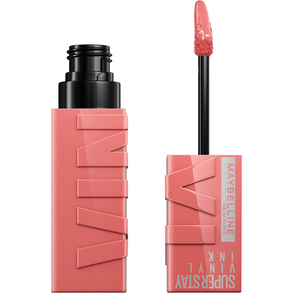Maybelline - Super Stay Vinyl Ink Longwear No-Budge Liquid Lipcolor Makeup, Highly Pigmented Color and Instant Shine, Charmed Pink Lipstick, 0.14 fl oz
