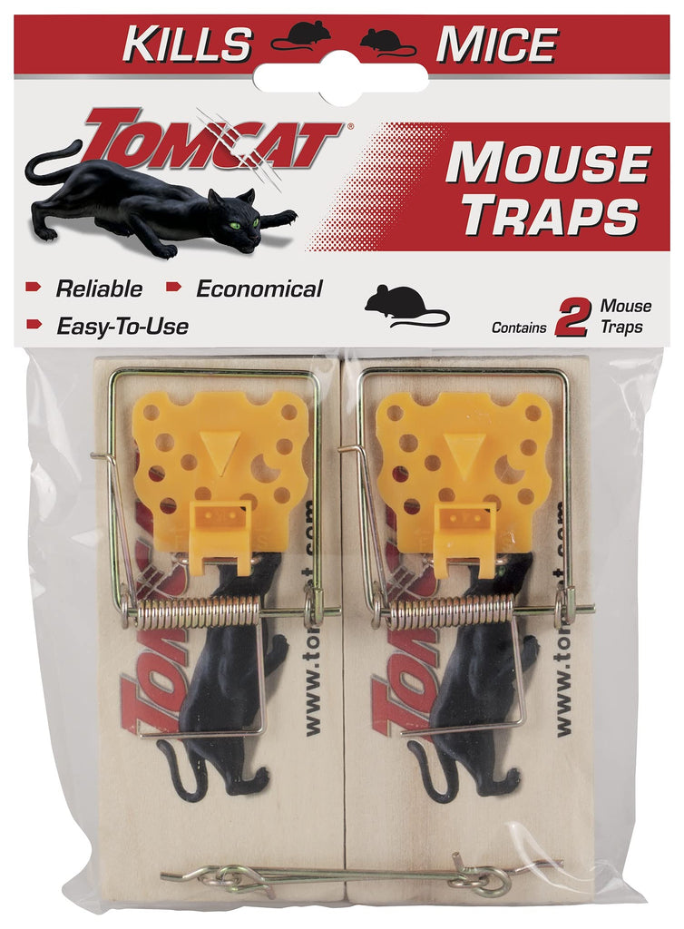 Tomcat - Mouse Traps (Wooden), Inexpensive, Effective Way to Catch Mice in the Home, 2 Traps
