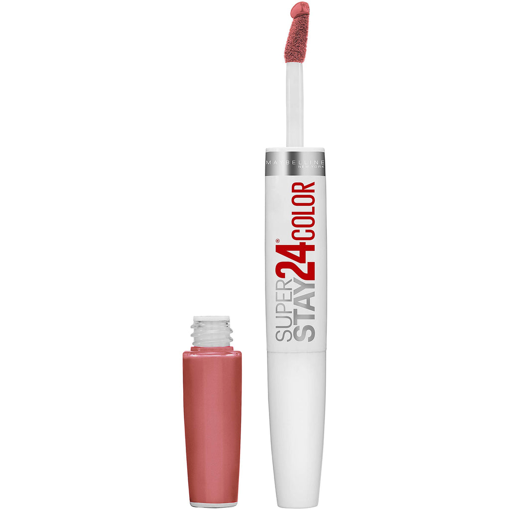 Maybelline - Super Stay 24, 2-Step Liquid Lipstick Makeup, Long Lasting Highly Pigmented Color with Moisturizing Balm, Frosted Mauve, Mauve Pink