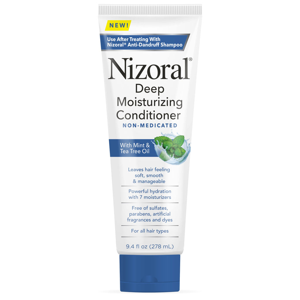 Nizoral - Deep Moisturizing Conditioner with Mint & Tea Tree Oil for All Hair Types - Free of Sulfates, Parabens, Artificial Fragrances and Dyes, 9.4 oz