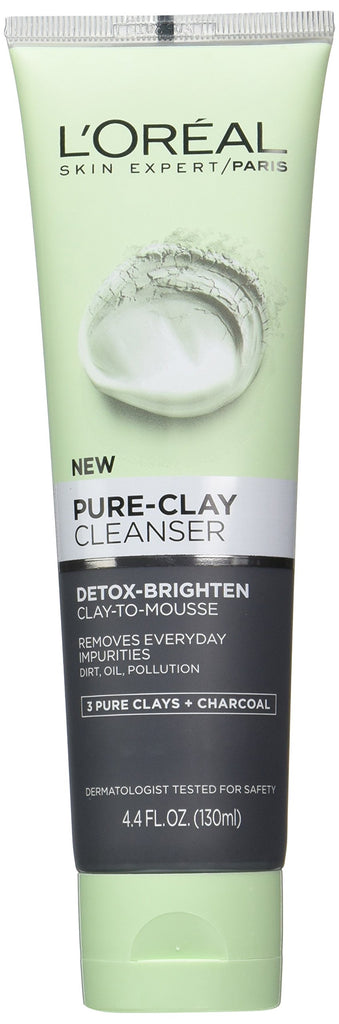 L'Oreal - Skin Care Pure Clay Cleanser, Detox & Brighten, 4.4 fl oz