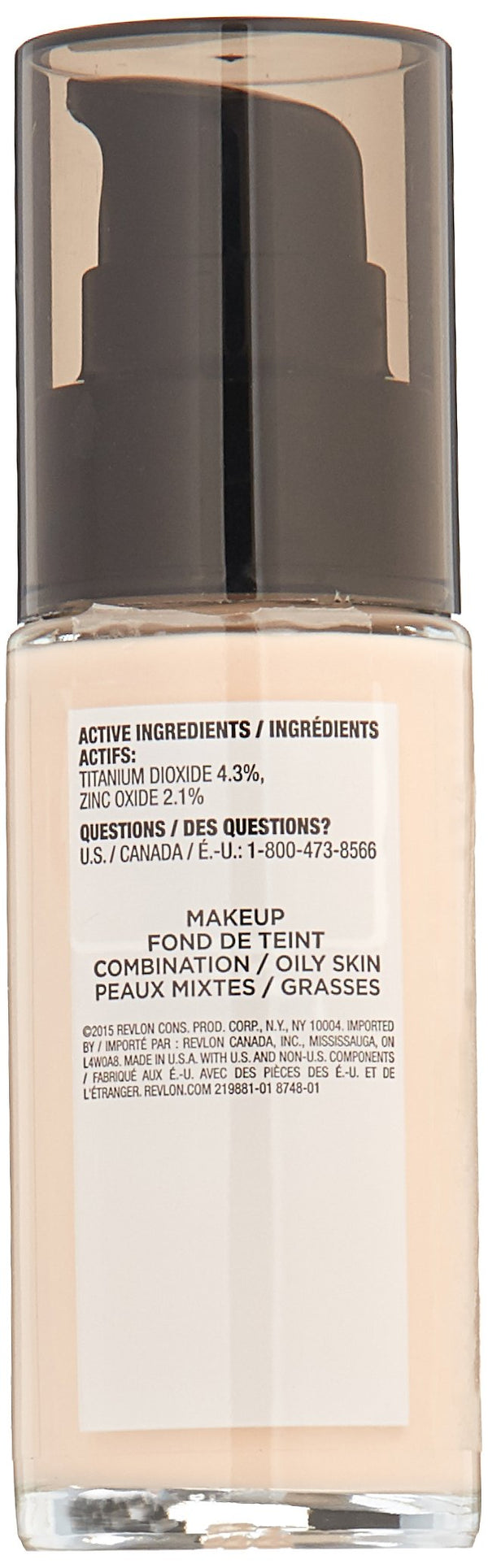 Revlon - ColorStay Makeup with SoftFlex SPF6 or SPF15, Medium/Full Coverage, Matte Finish, Combination/Oily Skin 110 Ivory, 1 Ounce