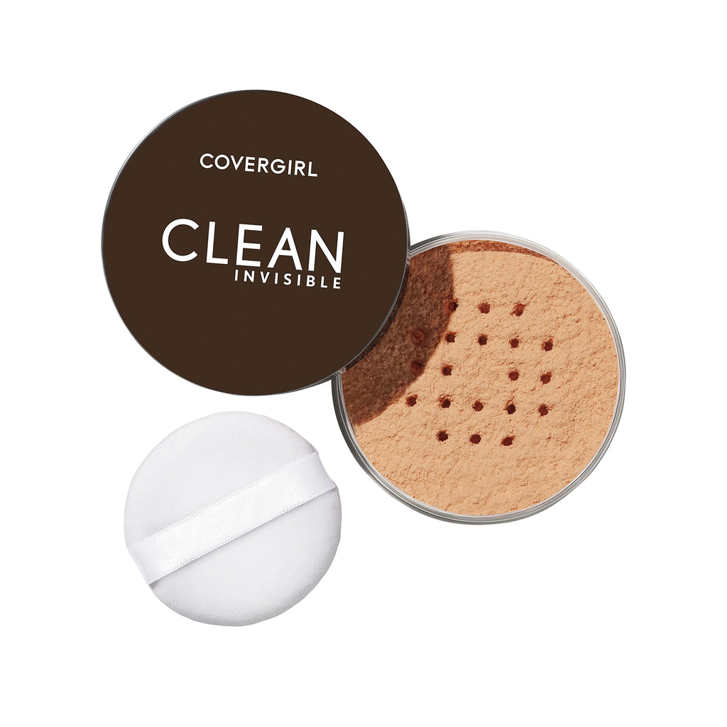 COVERGIRL - Clean Invisible Loose Setting Powder, Vegan Formula, 130 Translucent Medium Warm, 20g (0.7 oz)