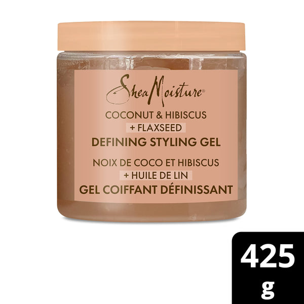 SheaMoisture - Defining Styling Gel For Thick Curly Hair, Coconut and Hibiscus, Paraben-Free Frizz Control Styling Gel, 15 oz