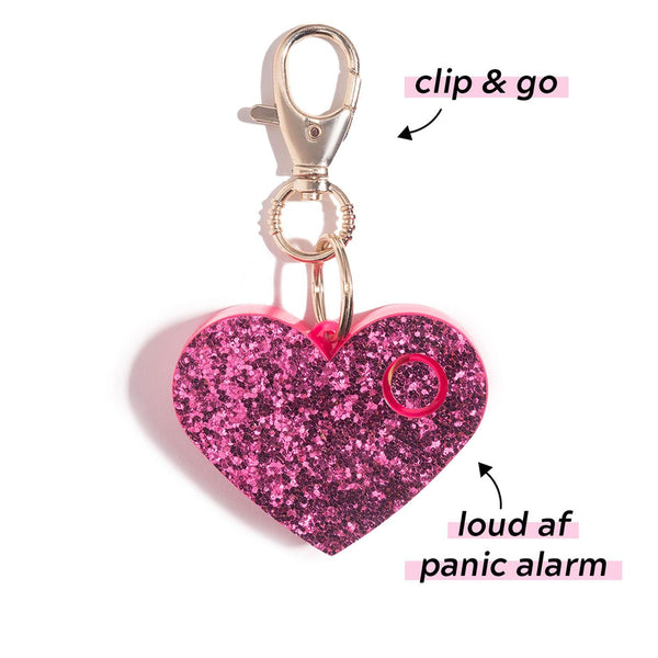 Super-Cute - Personal Safety Alarm for Women - Super-Cute Self-Defense Personal 115db Panic Alarm Keychain for Women with LED Safety Light and Clip, Pink