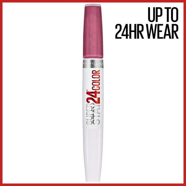 Maybelline - Super Stay 24, 2-Step Liquid Lipstick Makeup, Long Lasting Highly Pigmented Color with Moisturizing Balm, Infinite Petal Pink