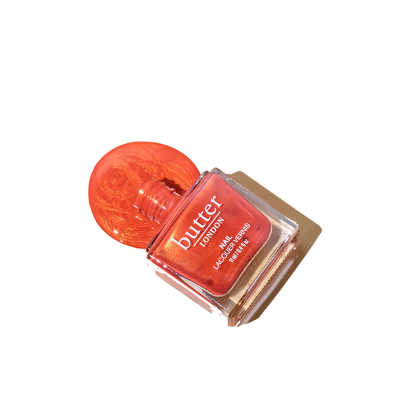 butter LONDON - Patent Shine 10X Nail Lacquer,  Gel-Like Finish  Chip-Resistant Formula  10-Free Formula, Polymer Technology, Empire Red, 0.4 fl oz