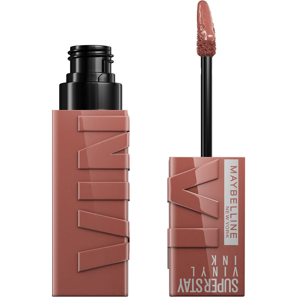 Maybelline - Super Stay Vinyl Ink Longwear No-Budge Liquid Lipcolor Makeup, Highly Pigmented Color and Instant Shine, Punchy Nude Lipstick, 0.14 fl oz