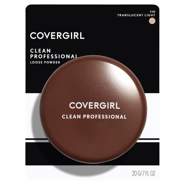 COVERGIRL - Professional Loose Finishing Powder, Sets Makeup, Controls Shine, Won't Clog Pores, 110 Translucent Light Tone, 0.7oz