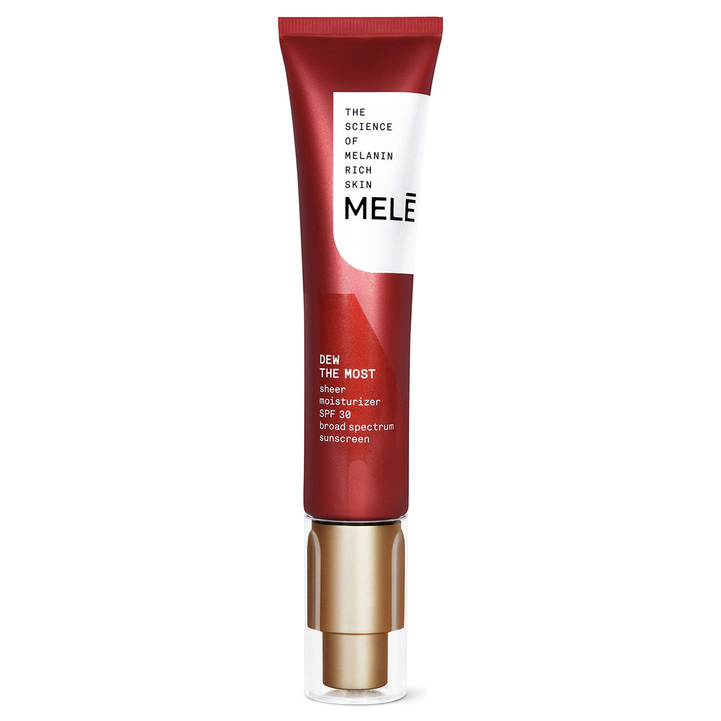 MELE - Face Moisturizer 24 Hours Of Broad Spectrum Protection from UVA, UVB And Blue Light Moisturizer 30 SPF, with Niacinamide And Vitamin E, Dew The Most, White 1 oz