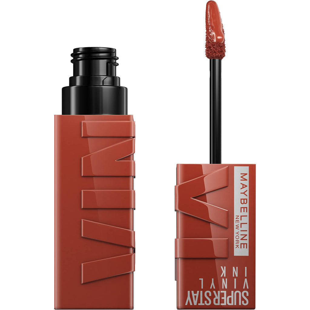 Maybelline - Super Stay Vinyl Ink Longwear No-Budge Liquid Lipcolor Makeup, Highly Pigmented Color and Instant Shine, Extra Red Lipstick, 0.14 fl oz