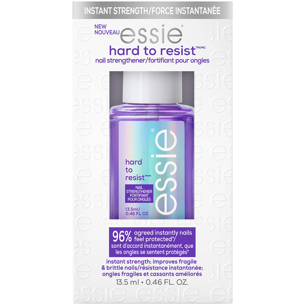 ESSIE - Nail Care, Vegan, Hard To Resist Nail Strengthener, Neutralize & Brighten, Violet, 0.46 fl oz