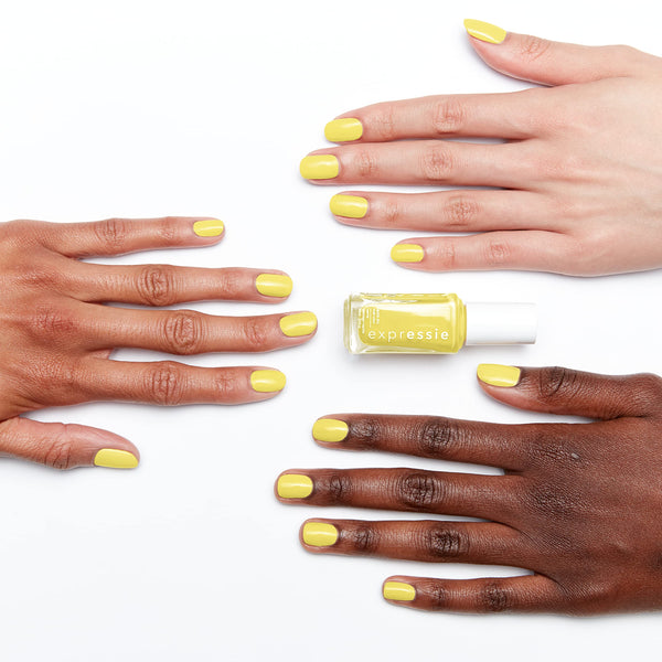 ESSIE - Expressie Quick-Dry Nail Polish, Vegan, Sk8 with Destiny, Vibrant Yellow, Curbside Pick Me Up 296, 0.33 oz