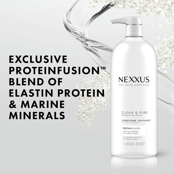 Nexxus - Clean and Pure Conditioner, With Protein Fusion, Nourished Hair Care Silicone, Dye And Paraben Free 33.8 oz