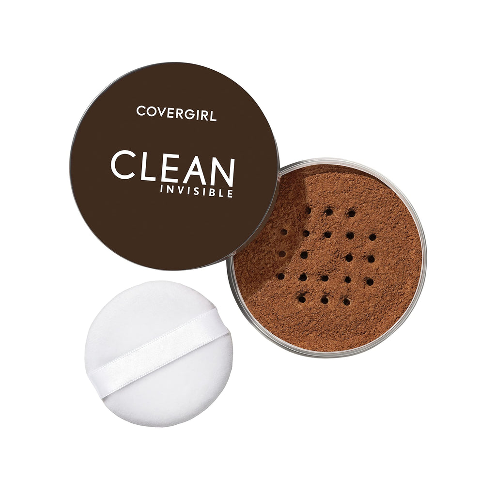 COVERGIRL - Clean Invisible Loose Setting Powder, Vegan Formula, 140 Translucent Dark, 20g (0.7 oz)
