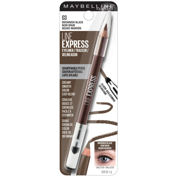 Maybelline - Line Express Sharpenable Wood Pencil Eyeliner, Brownish Black