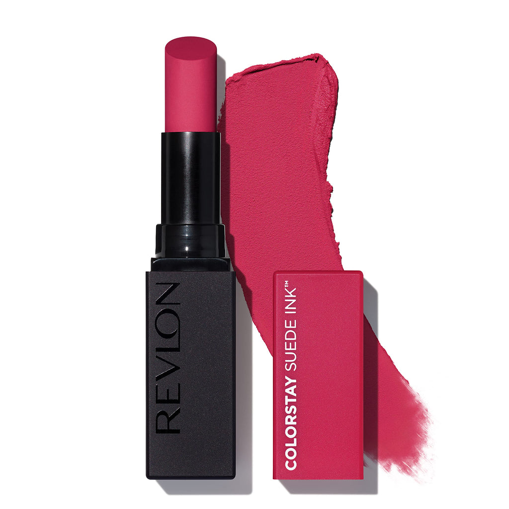 Revlon - Lipstick, ColorStay Suede Ink, Built-in Primer, Infused with Vitamin E, Waterproof, Smudgeproof, Matte Color, 011 Type A, 0.09 oz.