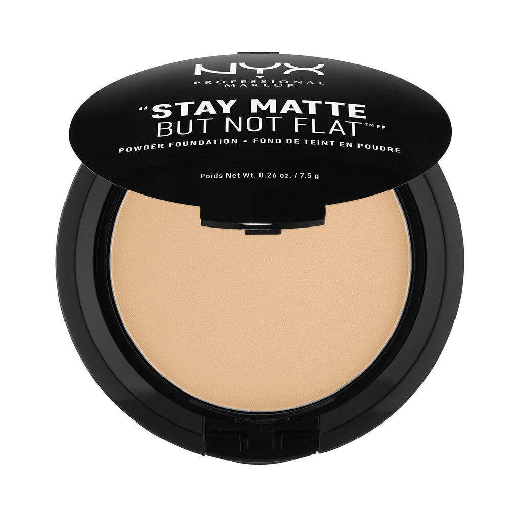 NYX - Professional Makeup, Stay Matte But Not Flat, Powder Foundation, Warm Beige, 0.26 oz
