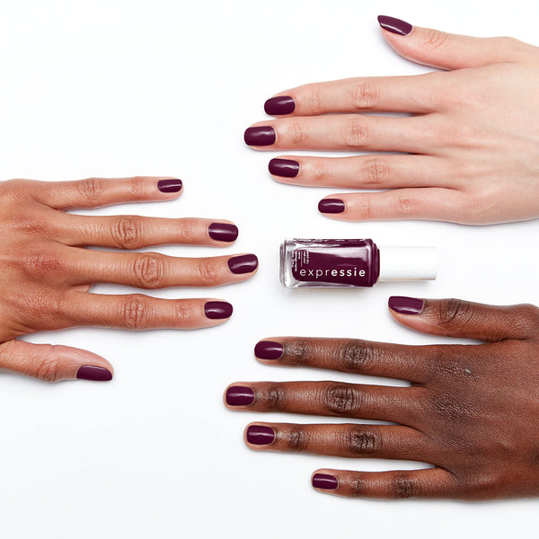 ESSIE - Expressie Quick-Dry Nail Polish, Vegan, Sk8 with Destiny, Plum, All Ramped Up 265, 0.33 Ounce