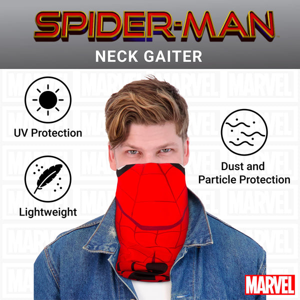 Concept One - Marvel Spider-Man Multi-Purpose Neck Gaiter Scarf Bandana, Red, One Size